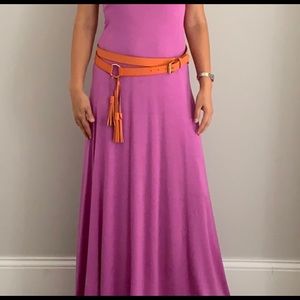 BCBGMAXAZRIA orange with gold belt